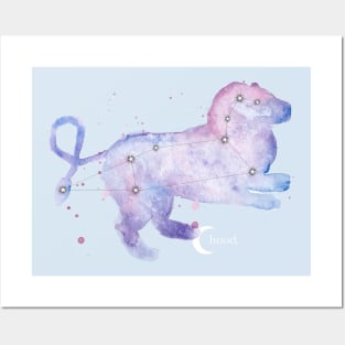 Leo Galaxy Watercolor Posters and Art